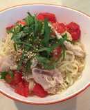 ロティサリーチキンで冷やしラーメン！