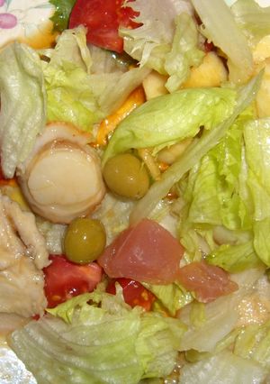地中海風?魚介&鶏胸肉の簡単サラダ♪-レシピのメイン写真