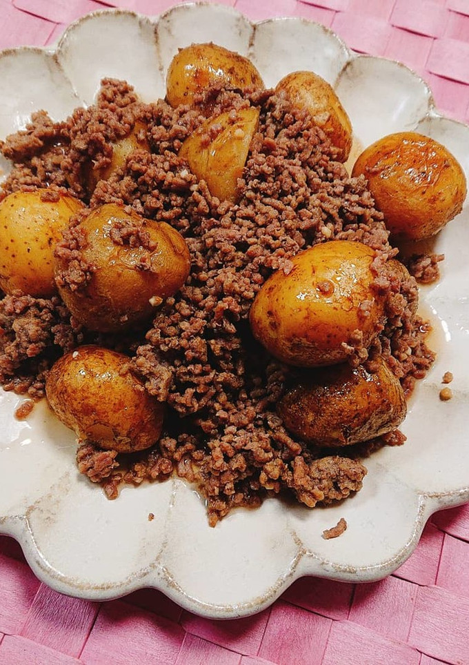 ガパオ味の新じゃがと挽き肉炒め-レシピのメイン写真