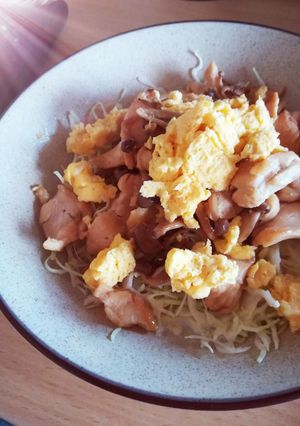 鶏肉&しめじの塩バター卵のせ-レシピのメイン写真