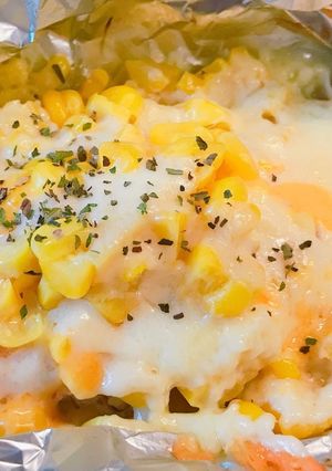 超簡単！鮭とコーンのチーズ ホイル焼き-レシピのメイン写真