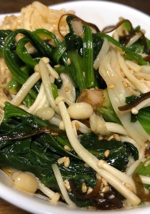 レンジで、ほうれん草とえのきのお浸し-レシピのメイン写真