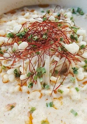 担々麺風冷しピリ辛ぶっかけ胡麻牛乳素麺-レシピのメイン写真