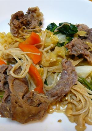 焼肉のたれ「ジャン」を使い牛肉の野菜炒め-レシピのメイン写真