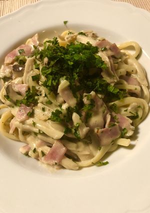 しそ&エリンギベーコン豆乳クリームパスタ-レシピのメイン写真