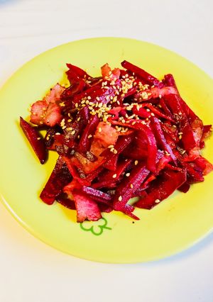 ビーツとベーコンのきんぴら-レシピのメイン写真