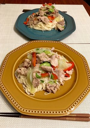 残り野菜で素麺チャンプルー-レシピのメイン写真