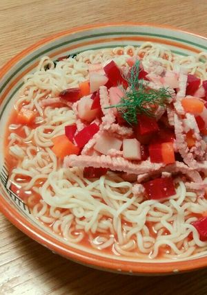 ロシア風？☆冷やしボルシチラーメン-レシピのメイン写真