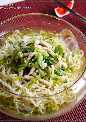 塩ナムルのせ冷やしぶっかけ塩らーめん-レシピのメイン写真