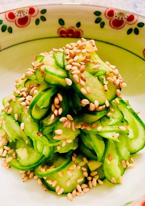 海外で作る★胡瓜としょうがの酢の物-レシピのメイン写真