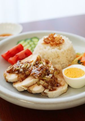 鶏胸肉でしっとり海南鶏飯-レシピのメイン写真