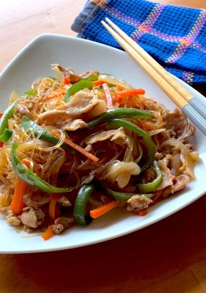冷蔵庫にある野菜で＊焼きそば風チャプチェ＊-レシピのメイン写真