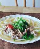 あごダシで☆アジアン肉うどん鍋☆簡単昼食