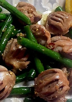 砂肝とインゲンのニンニク炒め-レシピのメイン写真