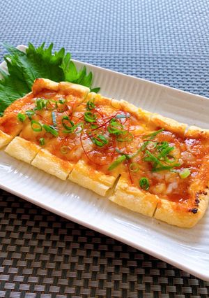 簡単★油揚げのピリ辛チーズ焼き-レシピのメイン写真