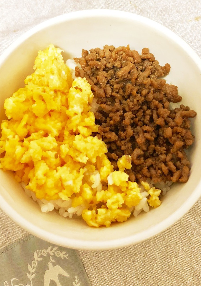 簡単！ひき肉と卵のそぼろご飯-レシピのメイン写真