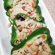 ピーマンの豆腐詰めオーブン焼き