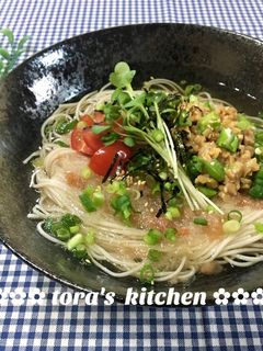 ネバネバ絶品☘️梅おろしそば-レシピのメイン写真