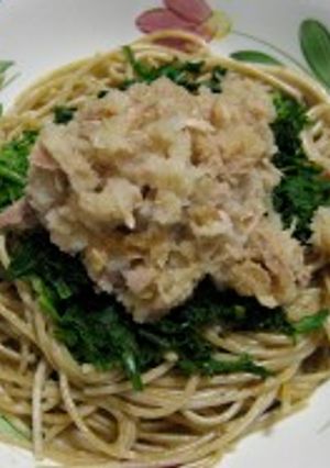 ツナおろし金のごまドレパスタ-レシピのメイン写真