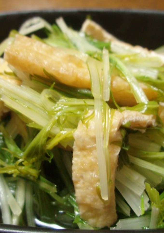 水菜とお揚げの炊いたん-レシピのメイン写真