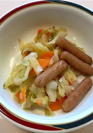 キャベツとウインナーソテー【病院食】-レシピのメイン写真