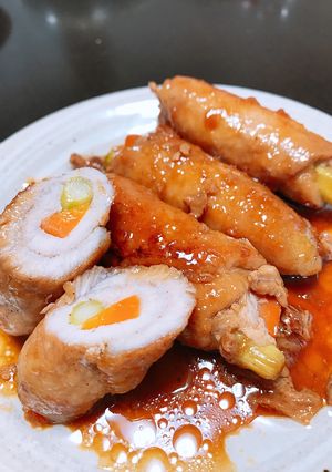 レンチン野菜の簡単肉巻き！照り焼き味-レシピのメイン写真