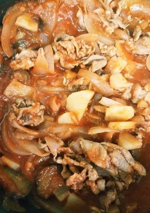 豚こまと野菜のトマト煮-レシピのメイン写真