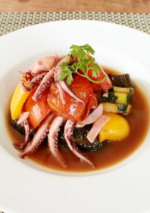 レンジで簡単！イカとナスの旨トマト煮-レシピのメイン写真