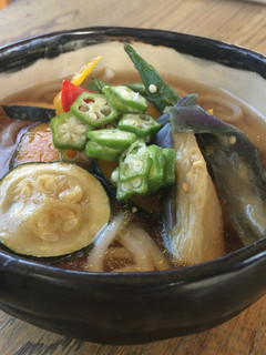 夏野菜の長寿牡蠣だし冷しうどん-レシピのメイン写真
