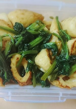 ちくわとほうれん草のめんつゆ炒め-レシピのメイン写真
