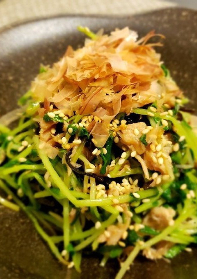 豆苗とツナと塩昆布の和えたん-レシピのメイン写真