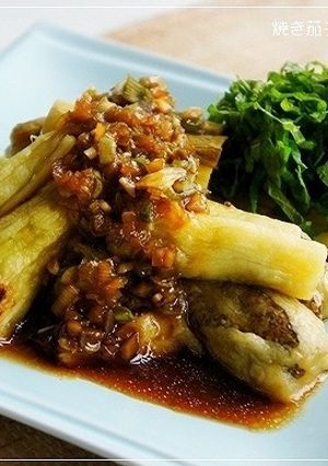 タレが美味い！ 焼き茄子の薬味醤油ダレ-レシピのメイン写真