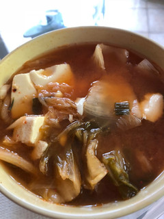 豆腐とキムチのチゲスープ-レシピのメイン写真