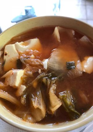 豆腐とキムチのチゲスープ-レシピのメイン写真