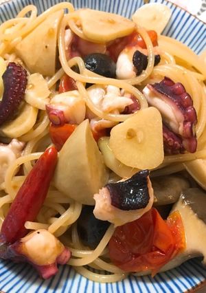 タコのパスタ-レシピのメイン写真