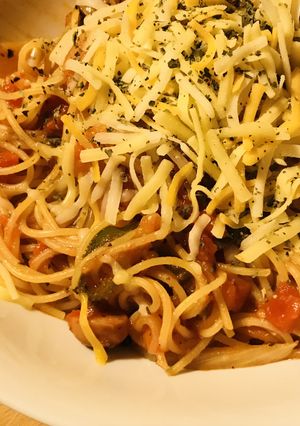 ナポリタン風ガーリックトマトソースパスタ-レシピのメイン写真