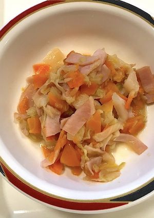 ハムとキャベツのソテー【病院食】-レシピのメイン写真