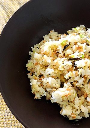 簡単ランチ☆納豆と塩昆布のチャーハン-レシピのメイン写真