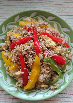 パプリカで炒飯(^-^)v-レシピのメイン写真