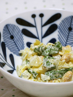 バジルたっぷり♪大豆とキャベツのマヨ和え-レシピのメイン写真