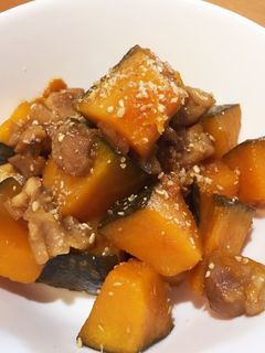 かぼちゃと鶏肉の甘酢煮*-レシピのメイン写真