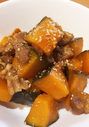 かぼちゃと鶏肉の甘酢煮＊-レシピのメイン写真