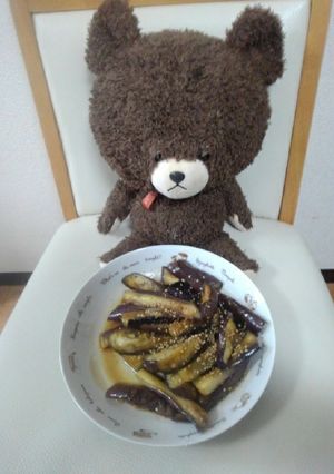 醤油とゴマ油で炒めた茄子！-レシピのメイン写真