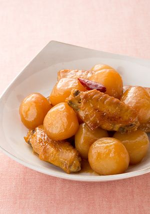 玉こんにゃくと手羽中の甘酢煮-レシピのメイン写真
