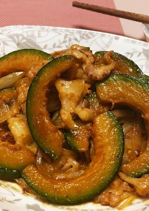 かぼちゃと豚肉の☆オイスターソース炒め-レシピのメイン写真