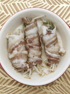 もやしと大葉の豚肉巻き(レンジ蒸し)-レシピのメイン写真
