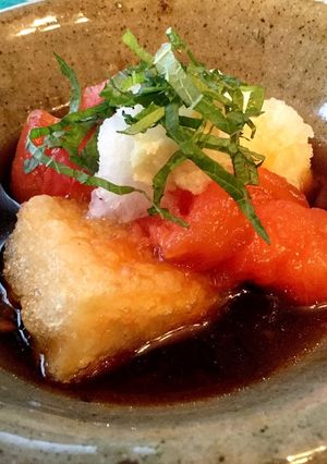 トマト入り揚げ出し豆腐は夏にオススメ！-レシピのメイン写真