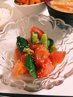 トマトと叩ききゅうりの香味サラダ-レシピのメイン写真