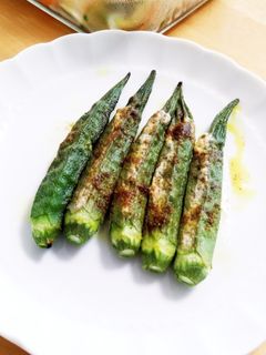 オクラのマヨカレー焼き-レシピのメイン写真