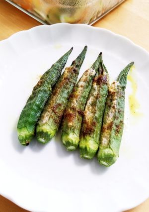 オクラのマヨカレー焼き-レシピのメイン写真
